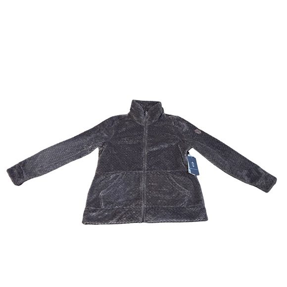 Free Country Jackets & Blazers - Free Country Butter Pile Fleece Jacket Size L Brown Plush Cozy NWT